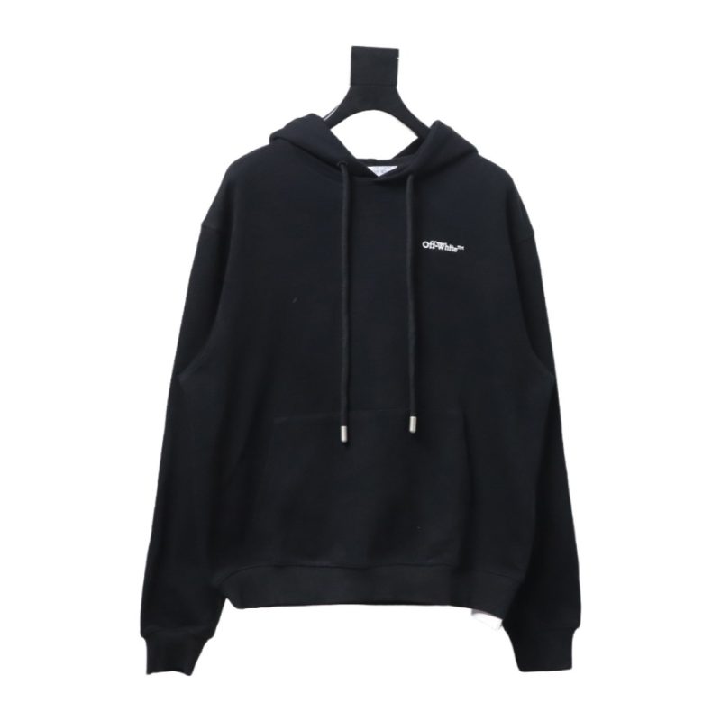 Off-White White Embroidered Arrow Hoodie - Image 2