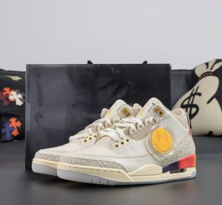 J Balvin Jordan 3 reps Medellin Sunset with gradient heel and box