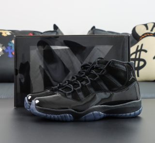 Jordan 11 Cap and Gown reps with black patent leather and box combo