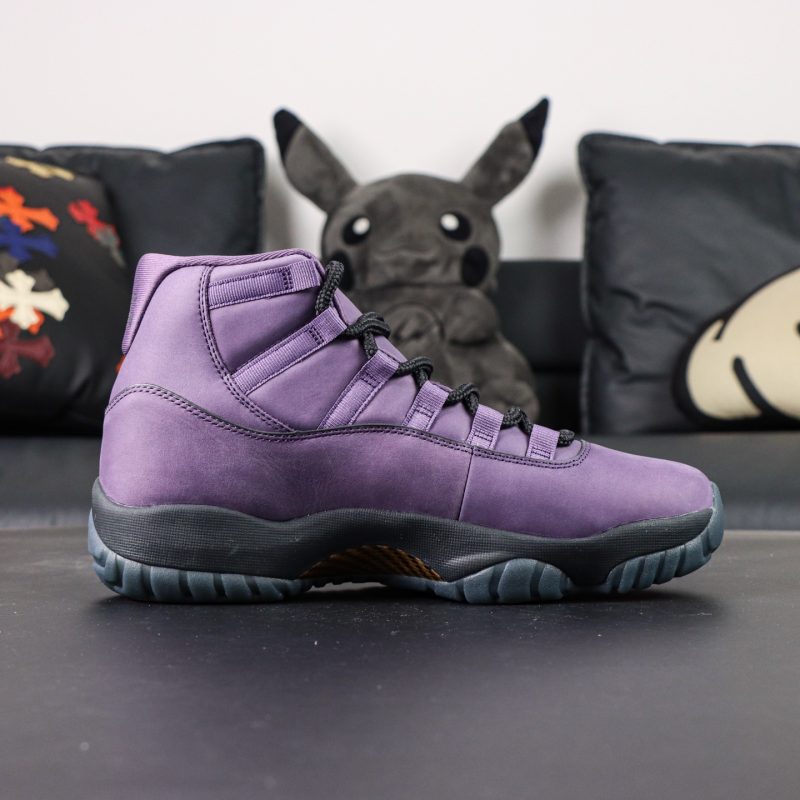 Inside view of Jordan 11 Las Vegas Reps with suede panels