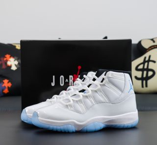 Jordan 11 Legend Blue 2024 reps with box, high patent and icy outsole