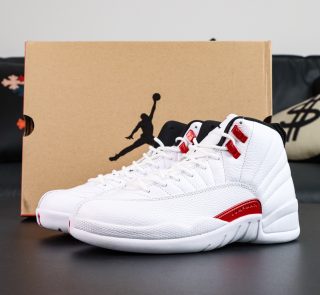 Jordan 12 Twist reps with retail-style box and white-red retro design