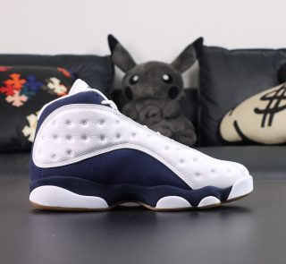 Inside view of Jordan 13 Midnight Navy Reps showing classic color blocking