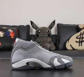 Inside view of Jordan 14 Flint Grey Reps