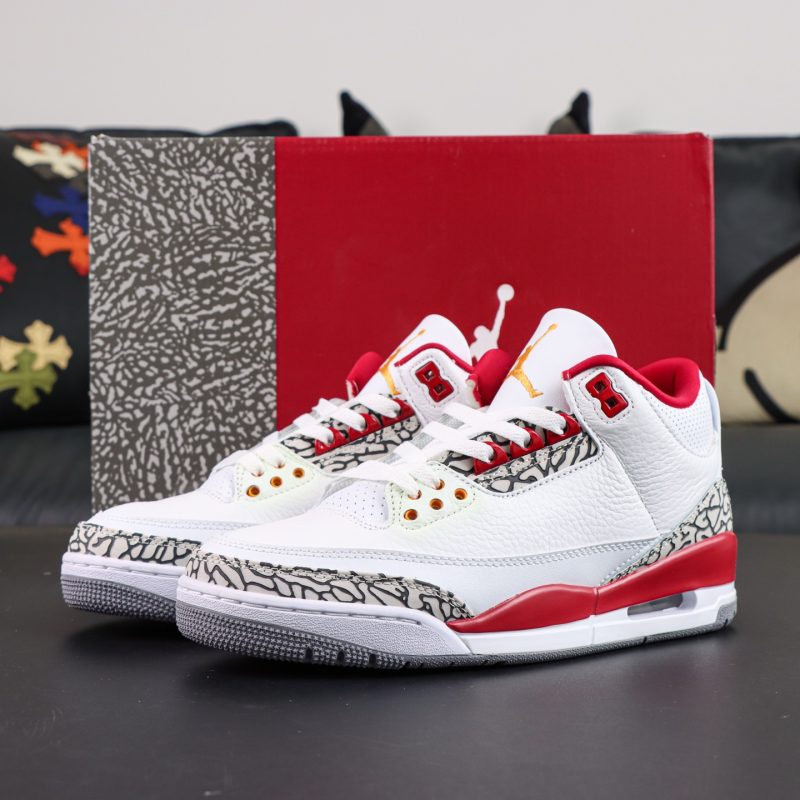Air Jordan 3 Cardinal Red Reps with box