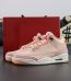 Jordan 3 Valentine's Day reps with pink suede and box in background