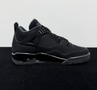 Side view of Air Jordan 4 Black Cat Reps 2020