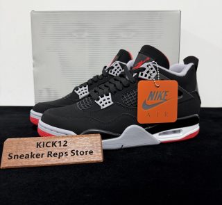 Jordan 4 Bred 2026 Reps with box