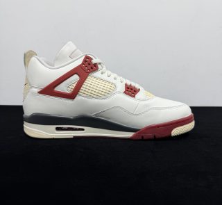 Inside view of Jordan 4 Brick After Brick Reps with mesh panel details