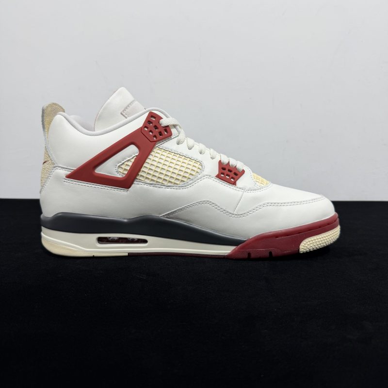 Inside view of Jordan 4 Brick After Brick Reps with mesh panel details