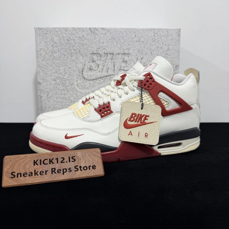 Jordan 4 Brick After Brick Reps with box displayed on table