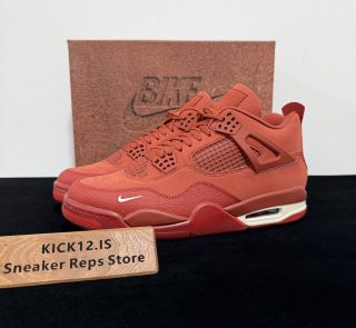 Jordan 4 Brick By Brick Reps with box displayed on table