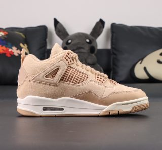 Inside view of Jordan 4 Cozy Girl Reps with pastel detailing