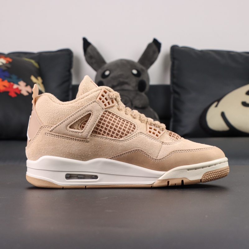 Inside view of Jordan 4 Cozy Girl Reps with pastel detailing