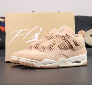 Jordan 4 Cozy Girl Reps with retail-style box and pastel suede design
