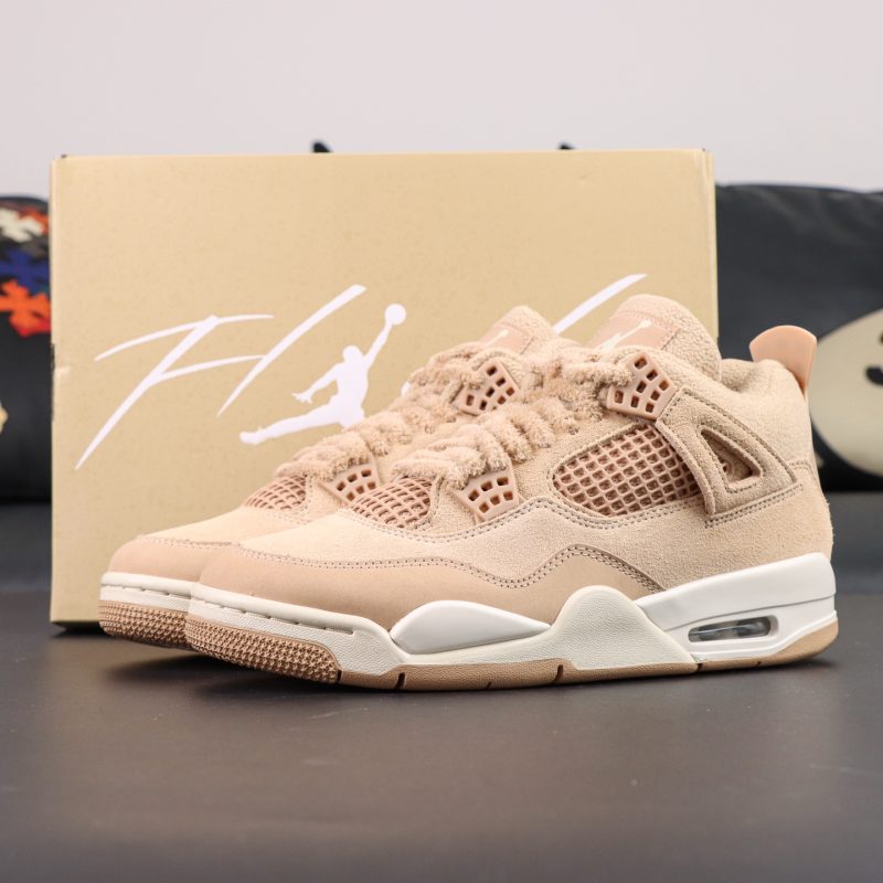 Jordan 4 Cozy Girl Reps with retail-style box and pastel suede design