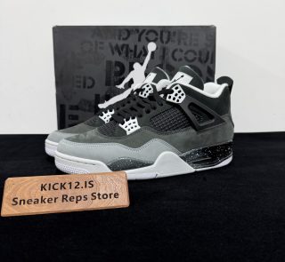 Jordan 4 Fear Reps with box displayed on table