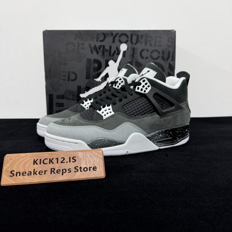 Jordan 4 Fear Reps with box displayed on table