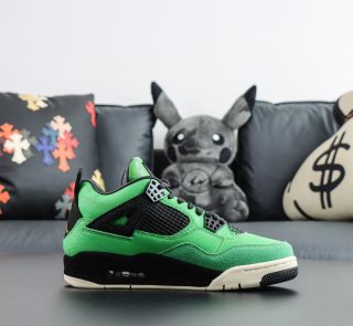 Inner side profile of Jordan 4 Manila reps with premium leather build