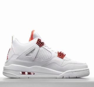 Inside view of Jordan 4 Metallic Orange reps with leather panels