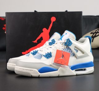 Jordan 4 Military Blue 2012 Reps with retail-style box 308497-105