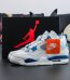 Jordan 4 Military Blue reps with shoebox and OG color blocking