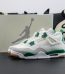 Jordan 4 Pine Green reps with shoebox and metallic green accent