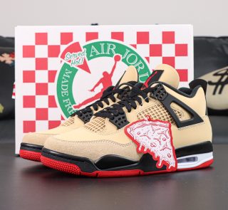 Jordan 4 Pizza Reps with retail-style box and colorful details