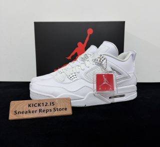 Jordan 4 Pure Money Reps with box displayed on table