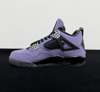 Inside view of Jordan 4 Travis Scott Purple Reps