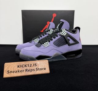 Jordan 4 Travis Scott Purple Reps with box