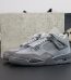 Jordan 4 Wet Cement reps with retail-style box, premium grey leather, and cement detailing