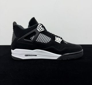 Medial side view of Jordan 4 White Thunder Reps