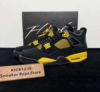Jordan 4 Yellow Thunder Reps with box