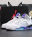Jordan 5 Grape Reps 2025 with box and white leather upper
