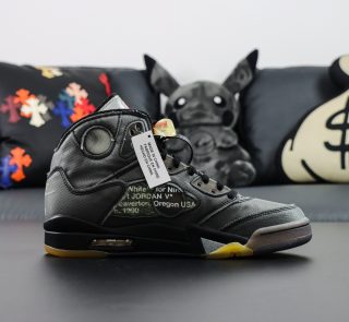 Inside view of Jordan 5 Off White Muslin reps with circular cutouts