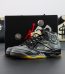 Jordan 5 Off White Muslin reps with black textile upper and shoebox