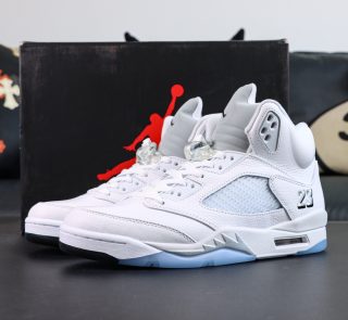 Jordan 5 White Metallic Reps 2026 with box