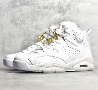 Air Jordan 6 Gold Hoops Replica - Image 3