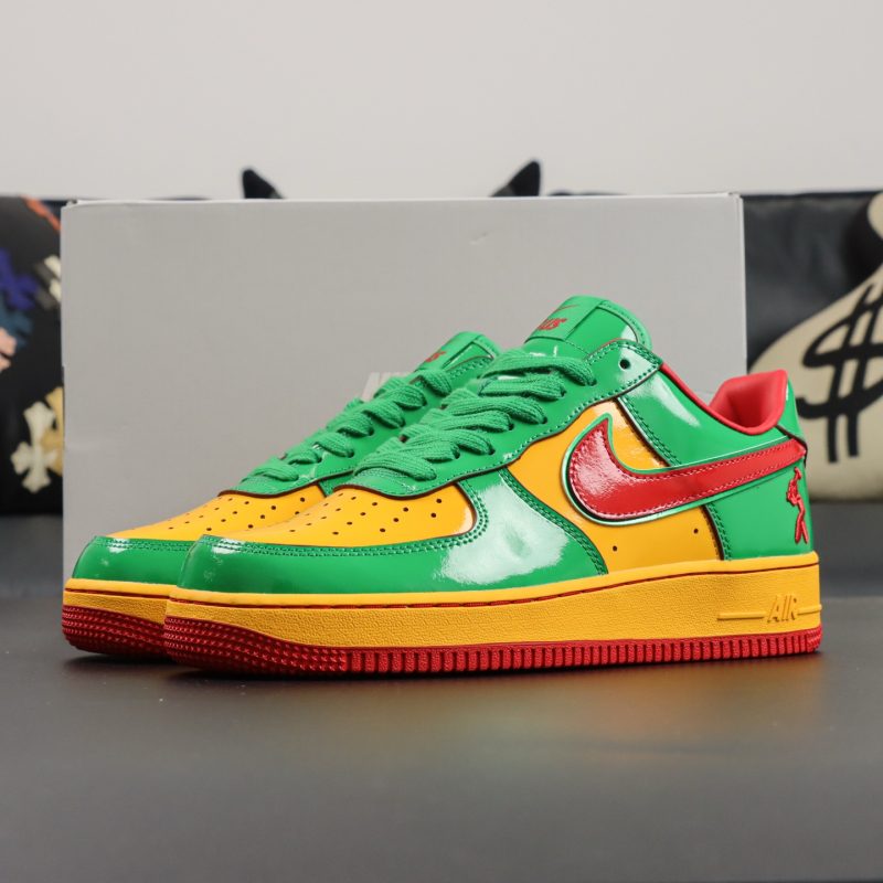 Lil Yachty Air Force 1 reps with box and Lucky Green leather upper