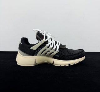 Inside view of Nike Air Presto Off White Reps with Off White text detail