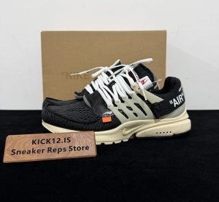 Nike Air Presto Off White Reps with box displayed on table