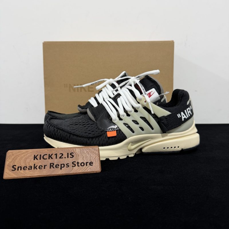 Nike Air Presto Off White Reps with box displayed on table