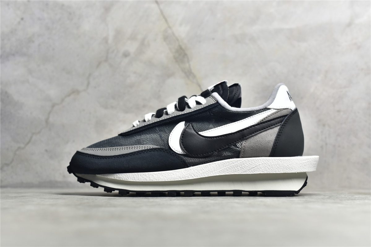 Sacai × Nike Waffle Black and White Reps