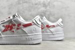 A BATHING APE Bape Sta Low White and Red - Image 5