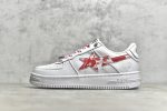 A BATHING APE Bape Sta Low White and Red