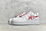 A BATHING APE Bape Sta Low White and Red - Image 10