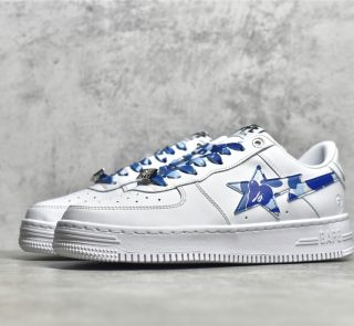 A BATHING APE Bape Sta ABC Camo Low White Blue - Image 3