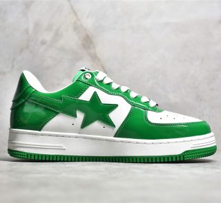 A Bathing Ape Bapesta White Green Reps - Image 3