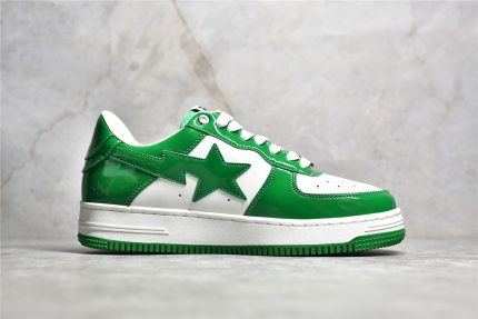 A Bathing Ape Bapesta White Green Reps - Image 3